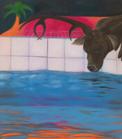 Karolina Koßmann - Abend im Paradies (rechne nicht mit mir)  - 2022 - Öl und Ölpastell auf Leinwand  - K2