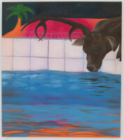 Karolina Koßmann - Abend im Paradies (rechne nicht mit mir)  - 2022 - Öl und Ölpastell auf Leinwand  - K2