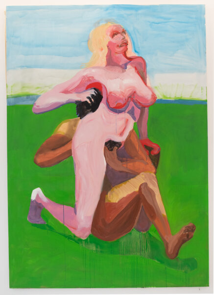 Amelie Staudhammer - o.T. - 2023 - Guache und Öl auf Leinwand 
 - K2