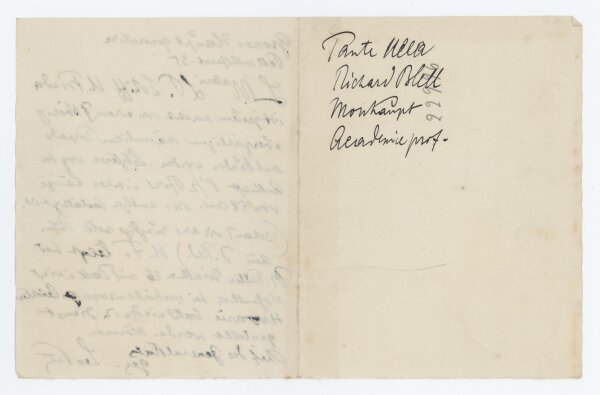 Leo Putz - Entwurf Anzeige zur Geburt Helmut - Mai 1915