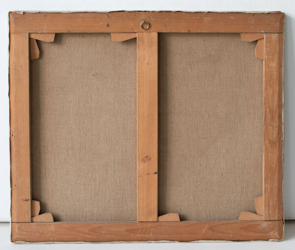 Ernst Baltensperger - Interieurszene mit Frauenbildnis - undatiert - Ölgemälde