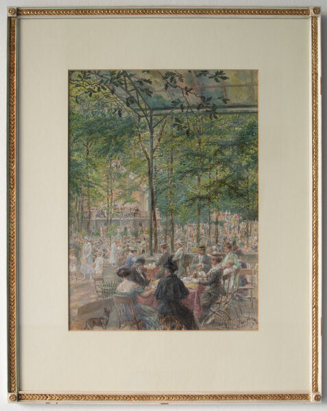 Paul Heydel - Konzertplatz Weißer Hirsch im Sommer - 1916 - Aquarell, Gouache und Bleistift