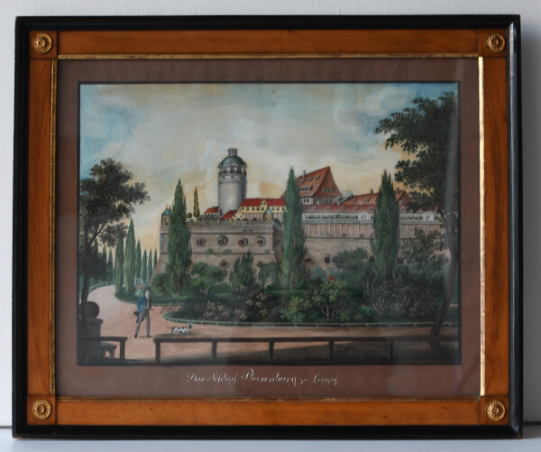 unbekannt - Das Schloss Pleisenburg zu Leipzig - um 1820 - Aquarell