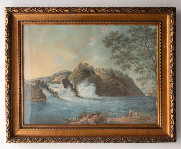 Johann Heinrich Bleuler - Der Rheinfall von Schaffhausen (Schweiz) - um 1800 - Gouache