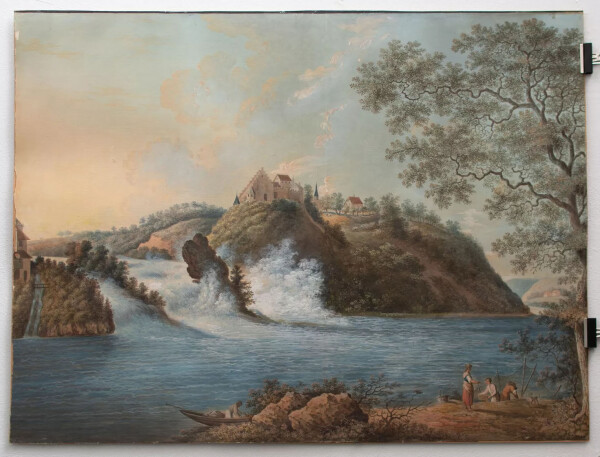 Johann Heinrich Bleuler - Der Rheinfall von Schaffhausen (Schweiz) - um 1800 - Gouache