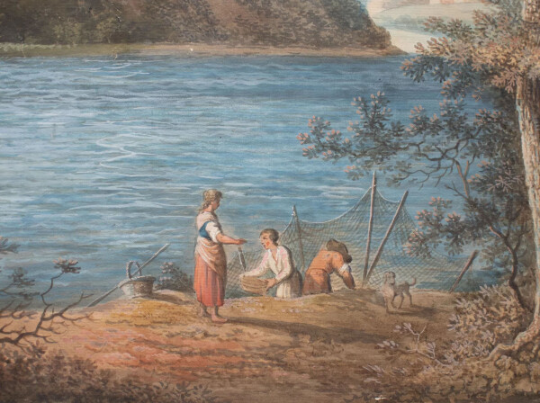 Johann Heinrich Bleuler - Der Rheinfall von Schaffhausen (Schweiz) - um 1800 - Gouache