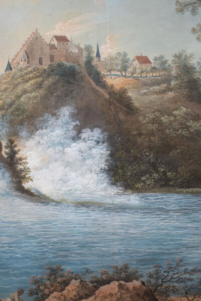 Johann Heinrich Bleuler - Der Rheinfall von Schaffhausen (Schweiz) - um 1800 - Gouache