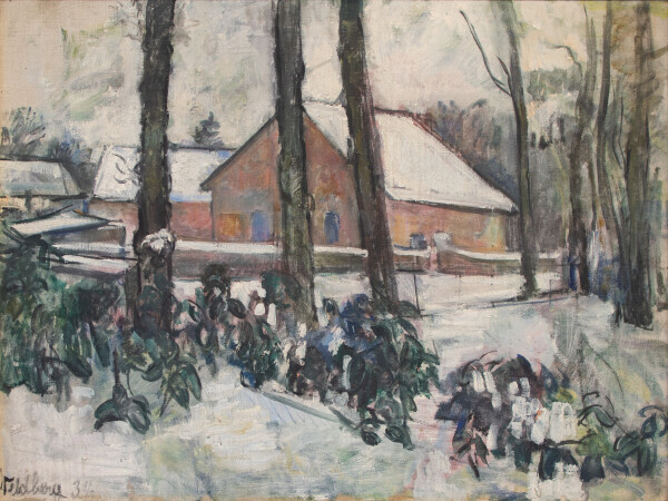Lore Feldberg-Eber - Gehöft im Winter - 1937 - Ölgemälde