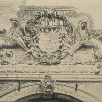 Richard Müller - Portal Augustusburg - 1916 - Kreide und Bleistift