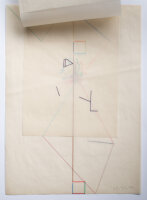 Karlheinz Schäfer - Buchobjekt mit Faserstift - 1974 - Collage, Faserstift und Rundkopfklammer