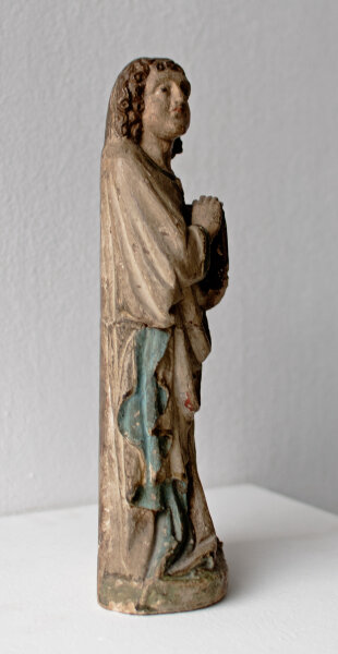 Brandenburgisch? - Evangelist - um 1420 - Sandstein, neu farbig und teils gold gefasst