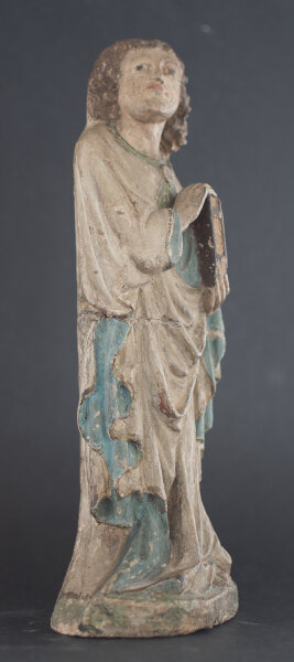 Brandenburgisch? - Evangelist - um 1420 - Sandstein, neu farbig und teils gold gefasst
