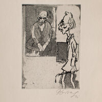 Herbert Sandberg - Otto Nagel - 1961 - Radierung mit Aquatinta