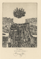 Albín Brunovský - The Tower - 1977 - Radierung