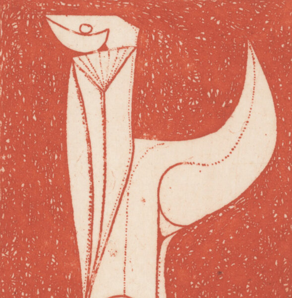 Henryk? Plóciennik - Libri H - undatiert - Radierung in Rot