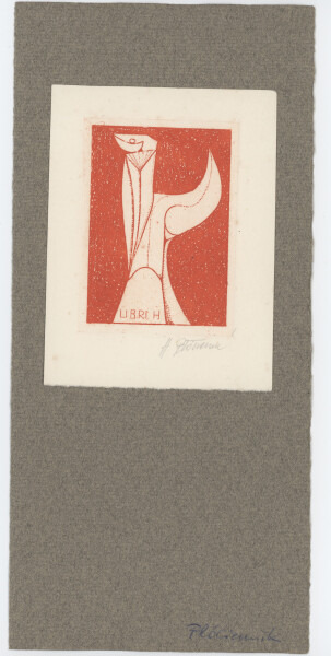 Henryk? Plóciennik - Libri H - undatiert - Radierung in Rot