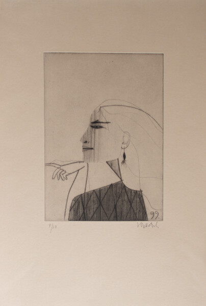 Paul Wunderlich - Laura - 1999 - Radierung mit leichtem Plattenton