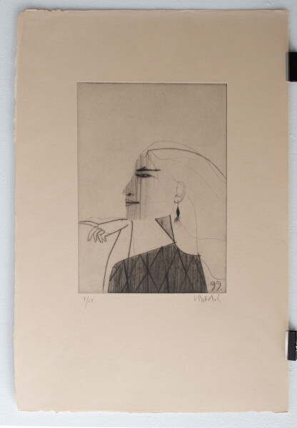 Paul Wunderlich - Laura - 1999 - Radierung mit leichtem Plattenton