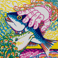 Helmut Thoma - Fisch und Schaf - 1973 - Farbserigrafie