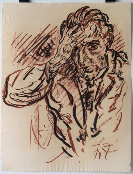 Fritz Zalisz - Selbstporträt - undatiert - Kreide