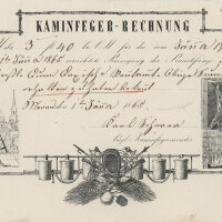 an Karl Scherer- Kaminfeger Rechnung - 1. Jänner 1865