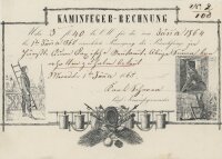 an Karl Scherer- Kaminfeger Rechnung - 1. Jänner 1865
