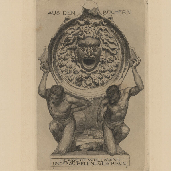Sigmund Lipinsky - Aus den Büchern Herbert Wollmann und Frau Helene geb. Krug. - 1925 - Kaltnadelradierung auf aufgewalztem China