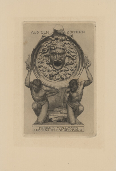 Sigmund Lipinsky - Aus den Büchern Herbert Wollmann und Frau Helene geb. Krug. - 1925 - Kaltnadelradierung auf aufgewalztem China