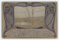 Alfred Prüll an Arthur Hennig - Konvolut: Jugendstilpostkarten - 1901/1902 - Aquarell, Gouache (teils gespritzt), Feder, Goldfarbe und Bleistift mit Fotocollage