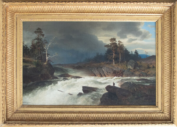 Axel Nordgren | Trollhättan-Fälle | Ölmalerei | 2. Hälfte 19. Jhd.
