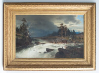 Axel Nordgren | Trollhättan-Fälle | Ölmalerei | 2. Hälfte 19. Jhd.