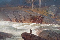 Axel Nordgren | Trollhättan-Fälle | Ölmalerei | 2. Hälfte 19. Jhd.