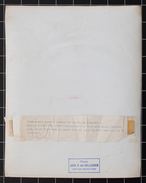 John R. van Rolleghem | Jean Tinguely | Fotografie | 1960er Jahre