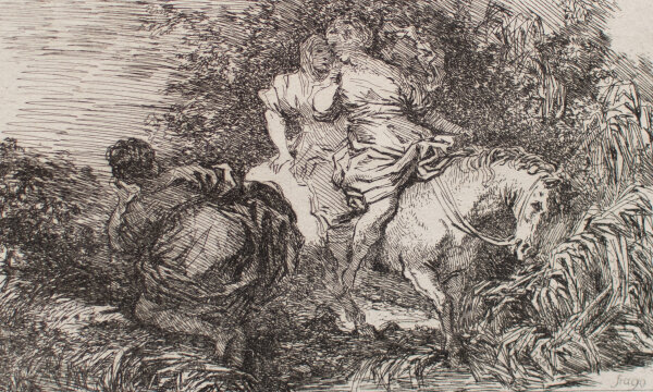 Jean Honoré Fragonard | La Fuite de Clélie | Radierung | 1763-64