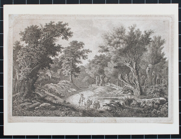 Carl Wilhelm Kolbe I | Landschaft mit Viehhirte und Hütte | Radierung | 2. Hälfte 18. Jhd.