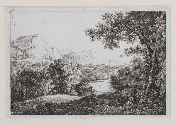 Martin von Molitor | Der in der Ferne sich verlierende Fluß | Radierung | Um 1795