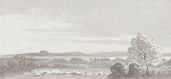 Künstler der Romantik | Landschaft und Boot | Feder und Tusche, laviert | 18./19. Jhd.