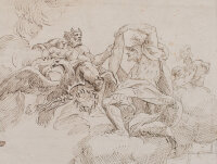 Italienischer Künstler | Allegorische Szene | Braune...