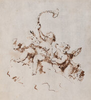 Venezianischer Künstler | Zwei Putten | Tuschfeder,...