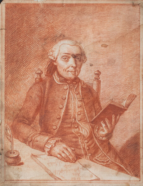 Deutscher Künstler | Porträt eines Juristen | Rötelzeichnung | 18. Jhd.