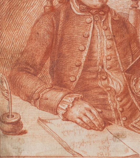 Deutscher Künstler | Porträt eines Juristen | Rötelzeichnung | 18. Jhd.