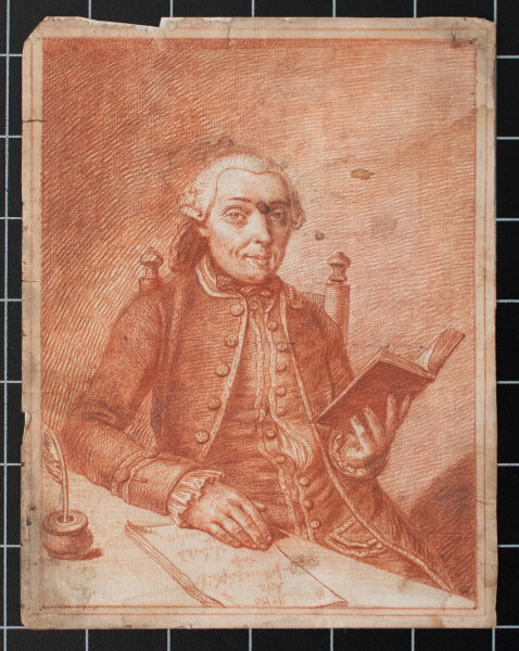 Deutscher Künstler | Porträt eines Juristen | Rötelzeichnung | 18. Jhd.