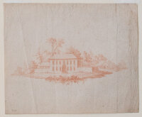 Deutscher Künstler | Gutshaus | Rötelzeichnung...