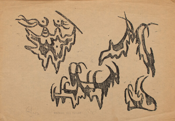 Karl Otto Götz | DAPHNIS UND CHLOE | Holzschnitt | 1947