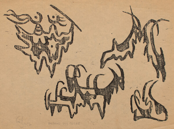 Karl Otto Götz | DAPHNIS UND CHLOE | Holzschnitt | 1947