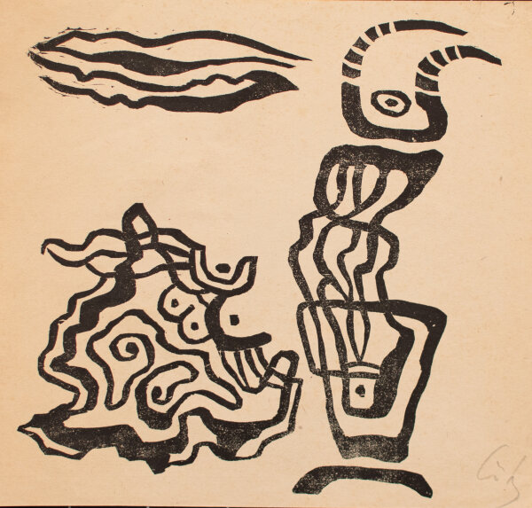 Karl Otto Götz | DAPHNIS UND CHLOE | Holzschnitt | 1947