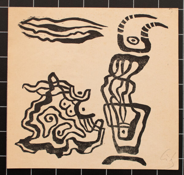 Karl Otto Götz | DAPHNIS UND CHLOE | Holzschnitt | 1947