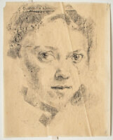 Paula Lauenstein | Ich II | Zeichnung mit schwarzer Fettkreide | 1918