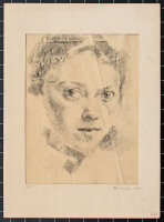 Paula Lauenstein | Ich II | Zeichnung mit schwarzer Fettkreide | 1918