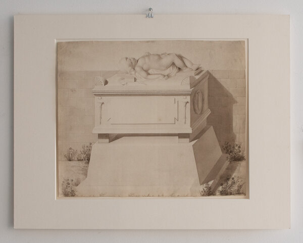 Deutscher Künstler des 18./19. Jhd. | Kinderkenotaph | Feder und Tusche, laviert über Bleistift | 1. Viertel 19. Jhd.